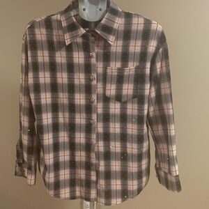 Chrome Hearts Plaid Shirt with sparkle